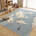 Cartoon Print Stain Resistant Anti Slip Kids Room Carpet childrensterritory
