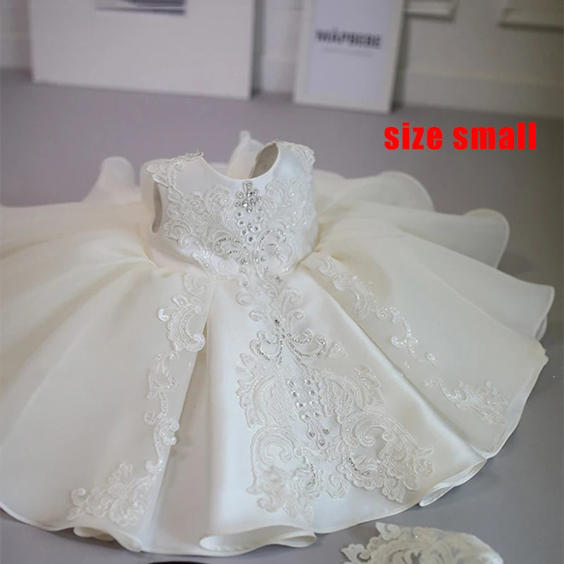 Little Girl Lace Embroidery Puffy Princess Party Dresses
