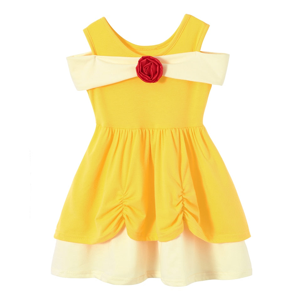Kids GIrls Disney Princess Birthday Party Costume for Summer childrensterritory