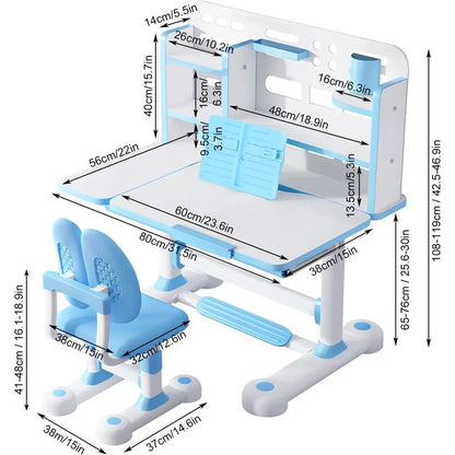 Multi-Functional Student Table and Chair Set