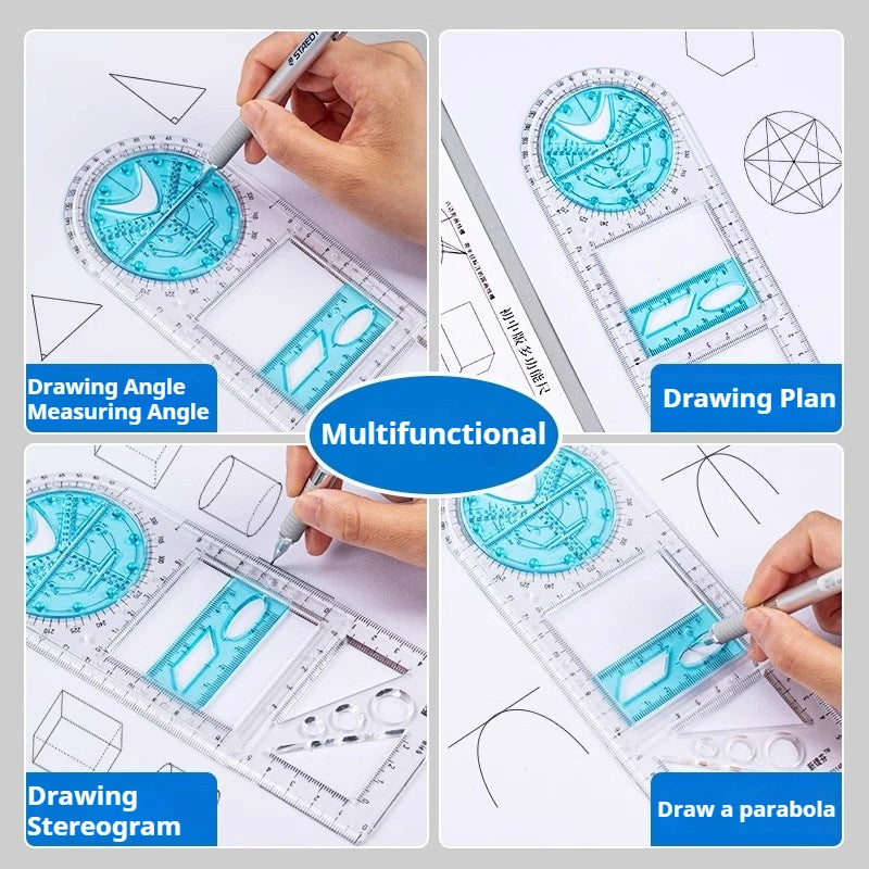 Multifunctional Rotatable Spirograph Ruler Stationery Set childrensterritory