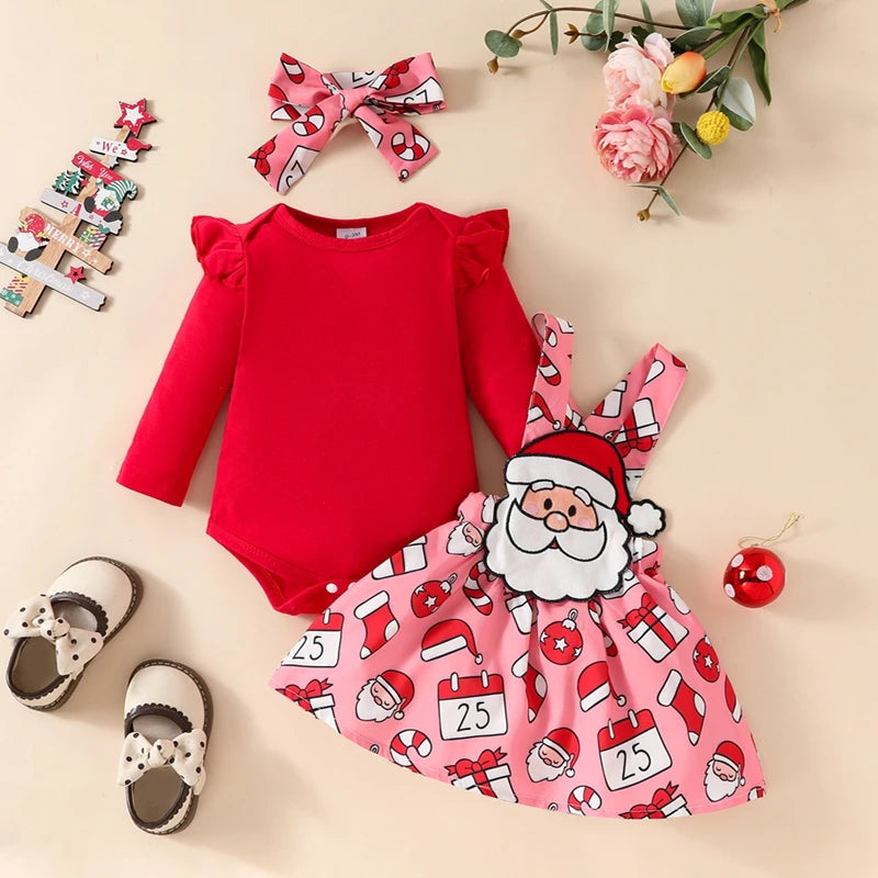Baby Girls' Long-Sleeved Christmas Party Outfit childrensterritory