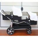 Four-Wheel High-Quality, Foldable Twin Strollers childrensterritory