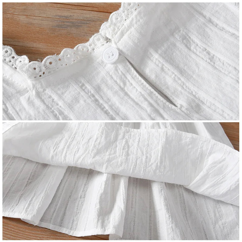 Kids Girls Elegant White Summer Princess Dress childrensterritory