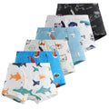 6 Pcs Little Boys' Soft Cartoon Animal Print Cotton Briefs childrensterritory