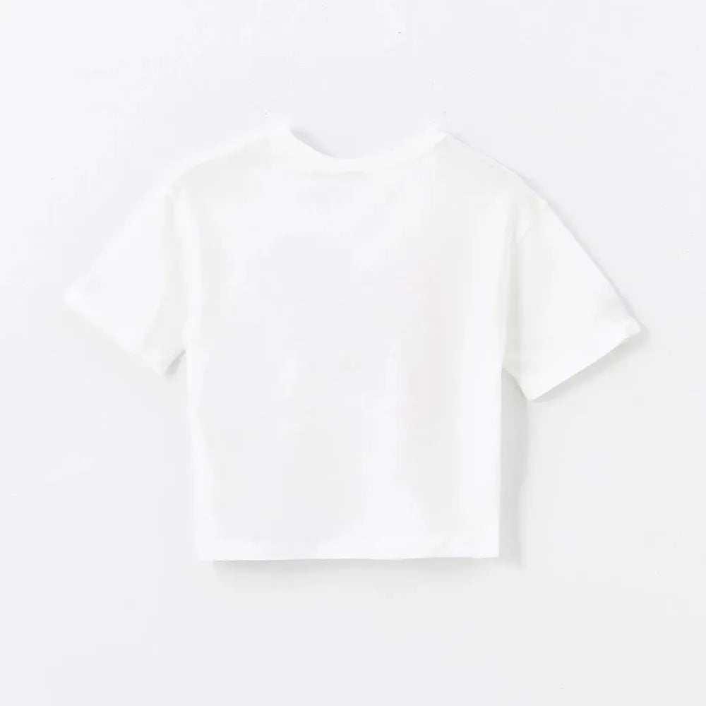 Half-Sleeves Cartoon Print Girls Cotton T-Shirts