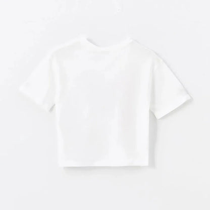 Half-Sleeves Cartoon Print Girls Cotton T-Shirts childrensterritory