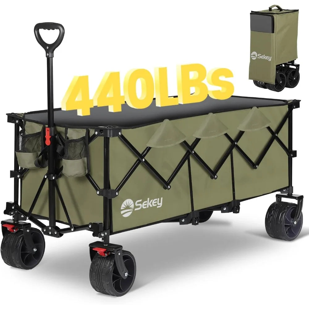 Garden Carts: 48"L Collapsible Folding Extended Wagon childrensterritory
