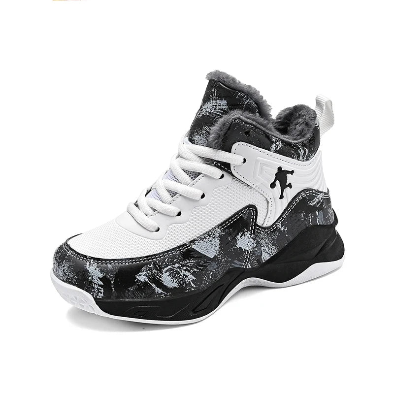 Boys Trendy Anti Slip Outdoor Running Warm Shoes childrensterritory