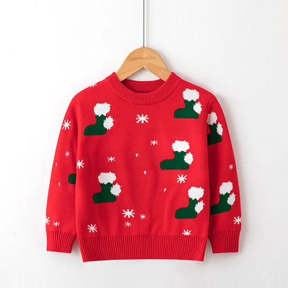 Kids Warm Knitted Christmas Party Sweaters childrensterritory