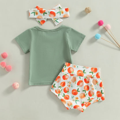 Infant Girl Printed Top and Shorts Summer Clothes childrensterritory