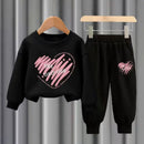 Heart Print 2 Pcs Warm Tracksuits for Kids childrensterritory