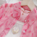 Kids Girls Sunscreen Jacket + Shorts 2Pcs Summer Outfit Set childrensterritory