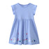 Kids Girls Cartoon Embroidered Summer Dresses childrensterritory