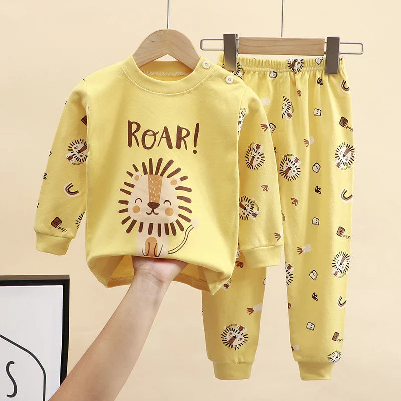 Kids Cartoon Print Autumn Casual Clothing Set