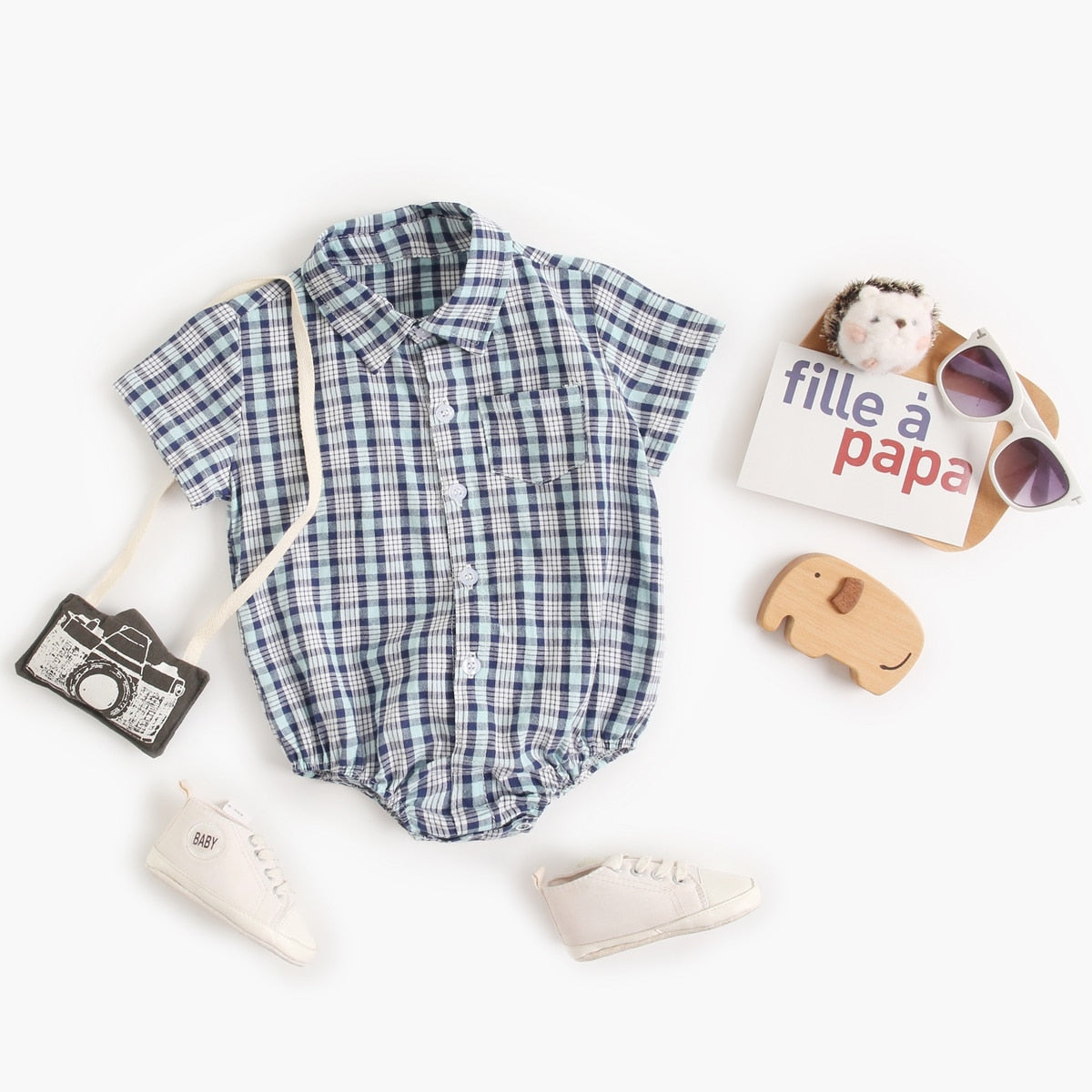 Baby Boys Girls Cotton Short Sleeve Shirts Style Bodysuit childrensterritory