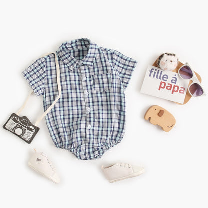 Baby Boys Girls Cotton Short Sleeve Shirts Style Bodysuit childrensterritory