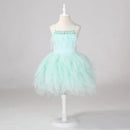 Sleeveless Lace Design Princess Dresses For Girls