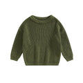 Baby Boys Girls Solid Color Long Sleeve Knit Sweaters childrensterritory