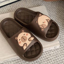 Women's Thick Sole Slippers with a Cute Capybara Design childrensterritory
