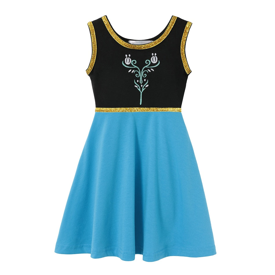 Kids GIrls Disney Princess Birthday Party Costume for Summer childrensterritory