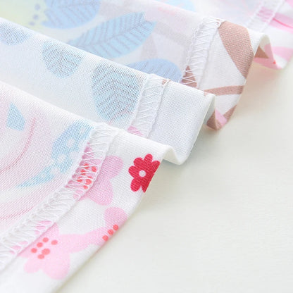 Little Girls Cartoon Leaves Print Summer Dresses childrensterritory
