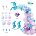 75/87/102 Pcs Little Mermaid Theme Party Balloon Arch Decorations childrensterritory