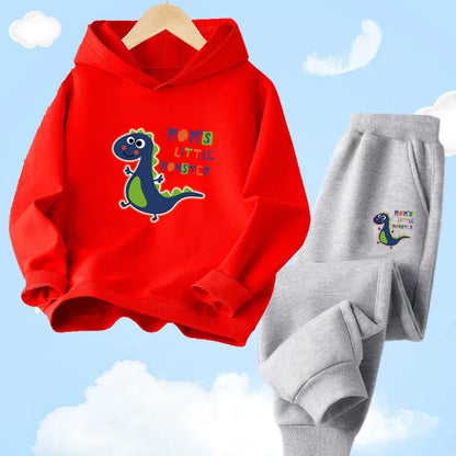 Kids 2pcs Dinosaur Printed Hoodie + Pants Set childrensterritory