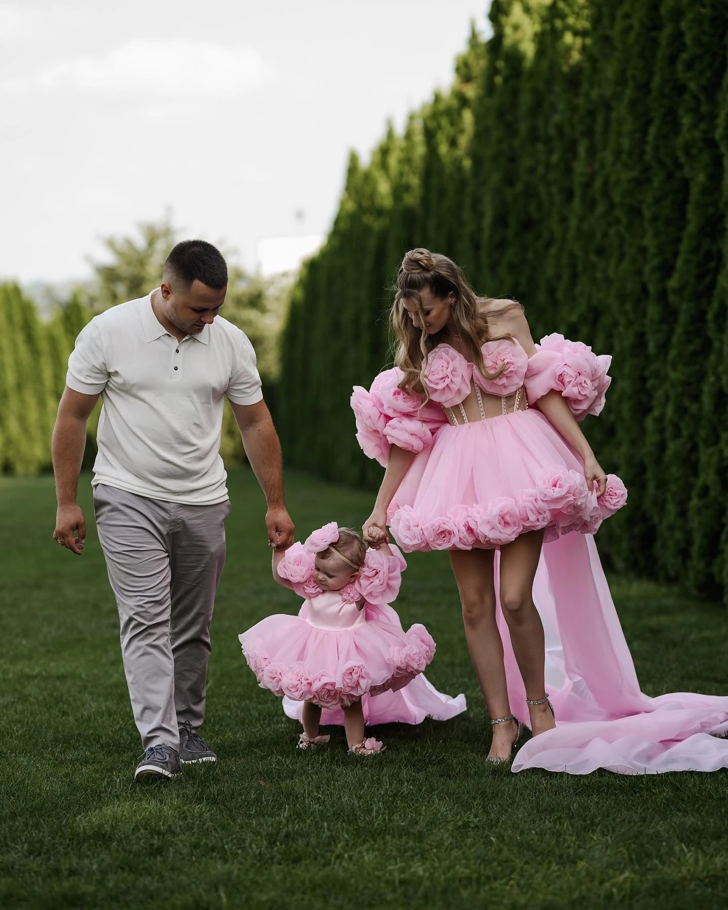 Matching Formal Princess Dresses for Mother and Daughter