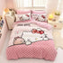 Hello Kitty Cartoon Design Duvet Cover Bedding Set for Kids&