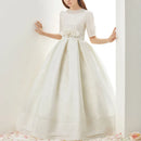 Baby/Kids Girls' A-Line Bow Sash First Communion Dress