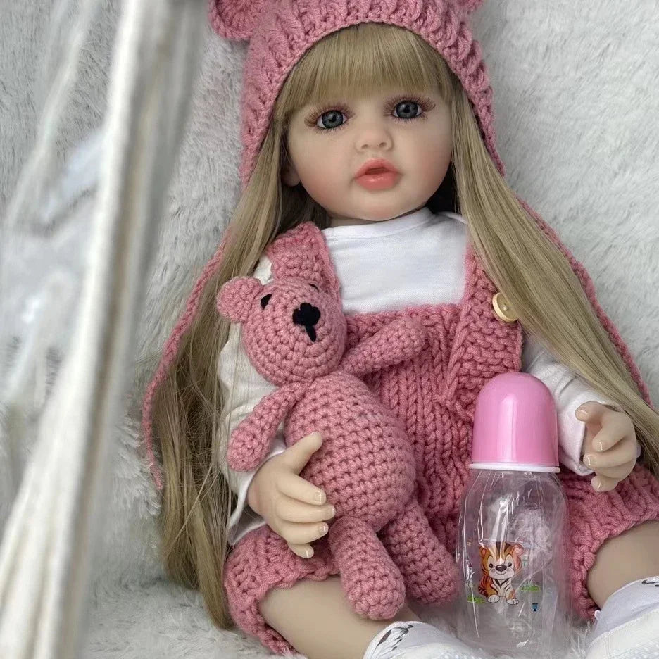 Realistic Silicone Princess Doll for Girls, 55 cm, 22 in.