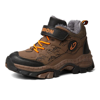Children Hook And Loop Printed Design Fur shoes childrensterritory