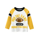 Rugby Letter Print Kids Boys Bottoming Cotton T-shirts childrensterritory