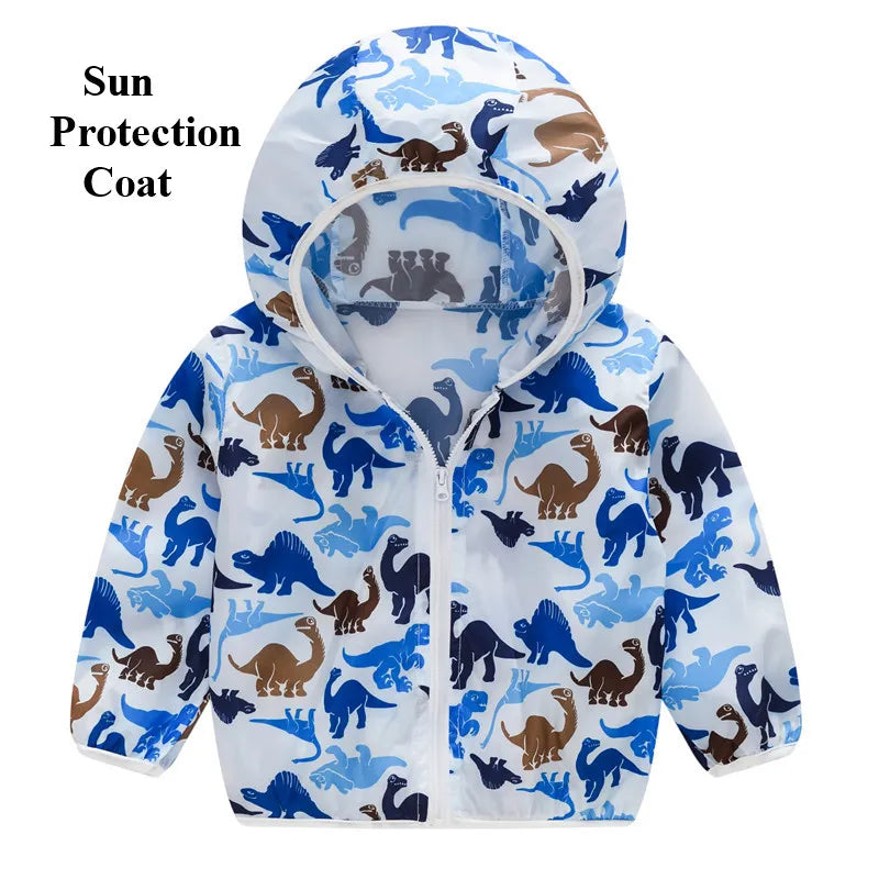 Toddler Girl Boy Hooded Sunscreen Outwear/Jacket childrensterritory
