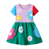 Flowers Hearts Embroidery Little Girls Cotton Princess Dresses childrensterritory