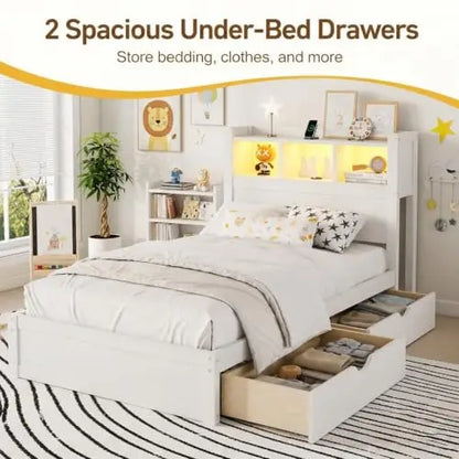 Modern Kids Bed Frame with Stylish &amp; Functional Design