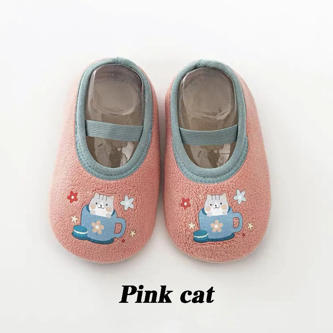 Cartoon Design Floor Shoes with Rubber Sole for Baby childrensterritory
