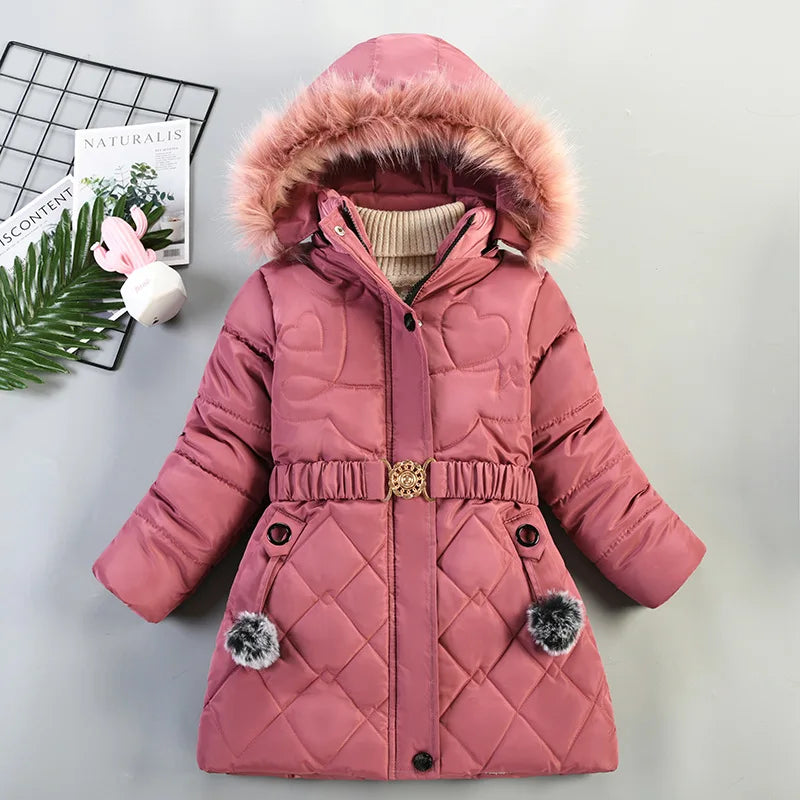 Kids Girls Winter Thicken Coat/Snow Hoodie Jacket