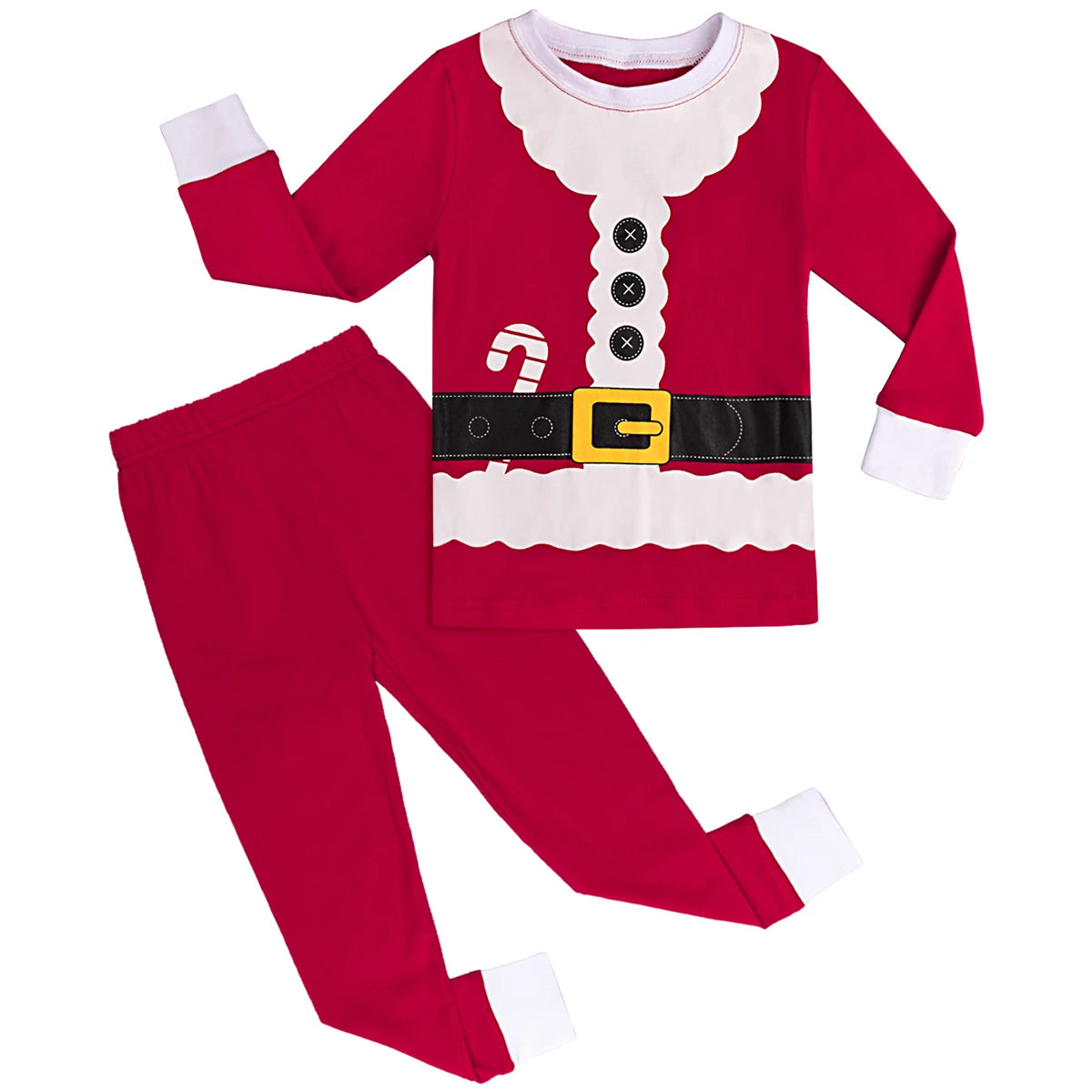 Kids Boys Girls Elk Green Red Christmas Pyjamas
