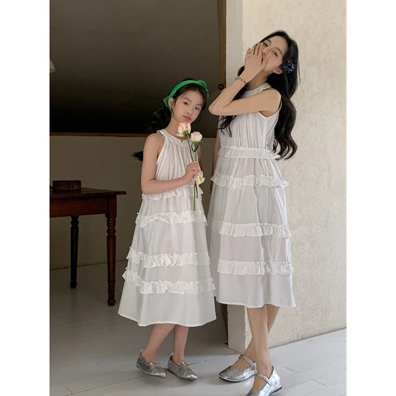 Mommy And Me Matching Sleeveless Midi Dresses