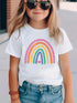 Kids Girl Casual Rainbow Printed Summer T-shirts childrensterritory