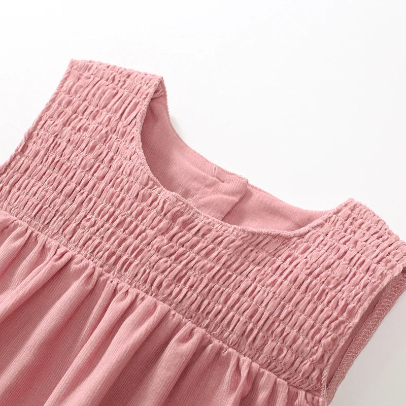 Two Piece Kids Girls Long Sleeves Casual Cotton Dress childrensterritory