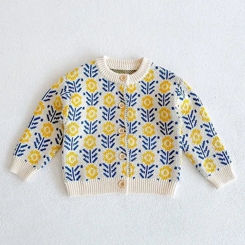 Baby Girl Hollow Out Knitwear Outfit Set