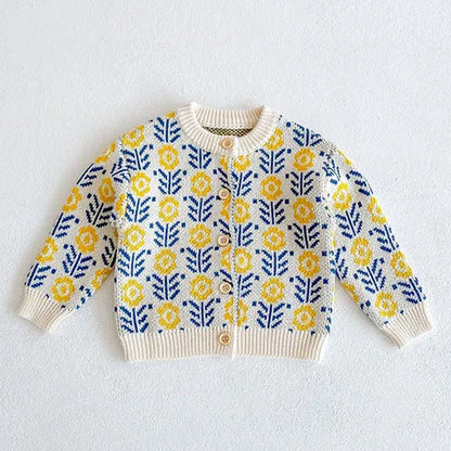 Baby Girl Hollow Out Knitwear Outfit Set