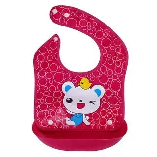 Soft Waterproof Cartoon Printed Adjustable Baby Bibs
