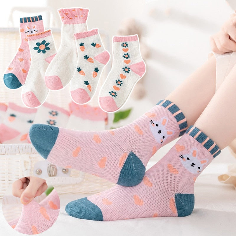 Baby/Kids 5 Pairs/Lot Breathable Casual Mesh Socks for Boy Girl childrensterritory