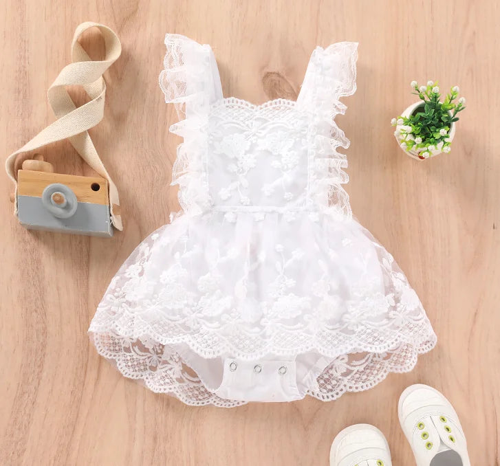 Baby Girl Floral Print Off Shoulder Summer Bodysuit