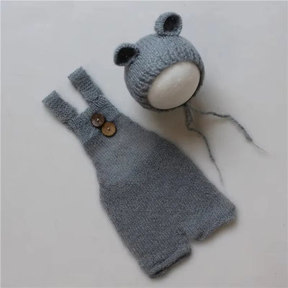 Newborn Photography Props/Crochet Hat Pants Outfits