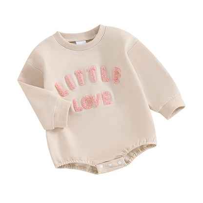 Little Love Letter Print Long Sleeve Winter Baby Bodysuit